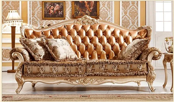 Французский деревянный диван с резной отделкой набор классическая роскошная мебель для гостиной