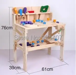 Wood Work Bench New Wooden Toy Wooden Blocks Baby Educational Toy