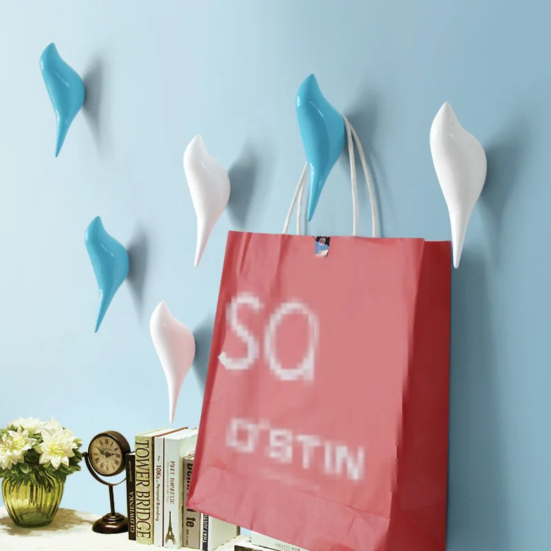 Creative wall hooks bird decoration Resin wood grain hooks bedroom door after animals Hooks 3D coat hook single wall hanger L50