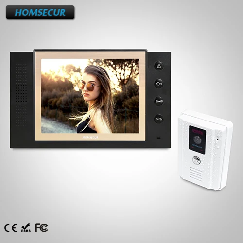 

HOMSECUR 8" Hands-free Video&Audio Home Intercom+White Camera for Home Security TC011-W + TM801-B