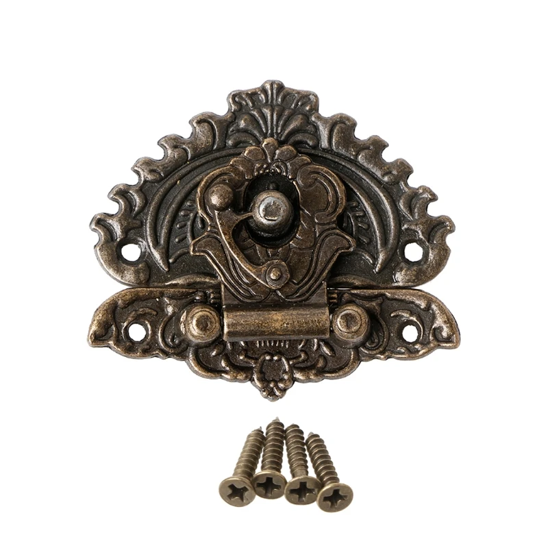

New Hot Vintage Retro Style Decorative Hasp Toggle Suitcase Box Lock Hook Latch Buckles