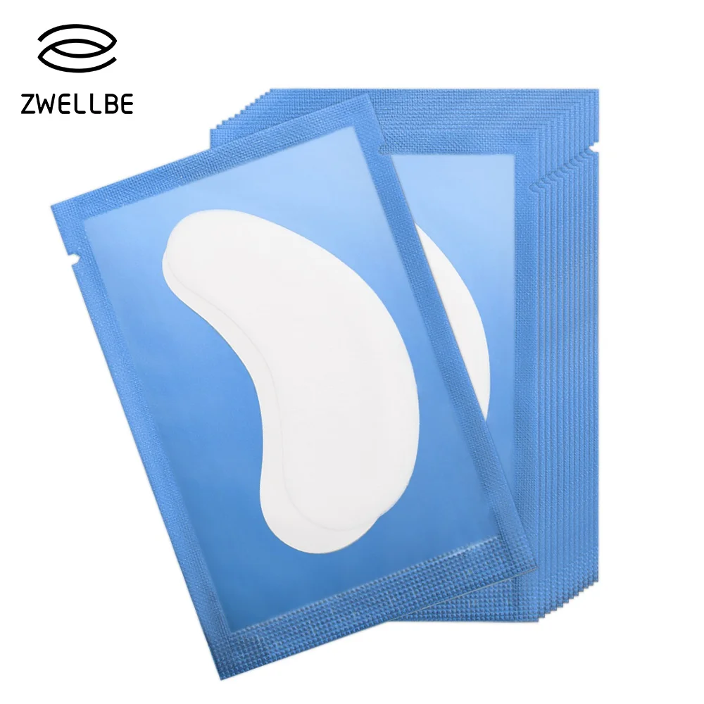 50 пар/упак. новые бумажные накладки для ресниц под глазами накладки для ресниц наращивание ресниц увлажняющие наклейки для кончиков глаз обертывания инструменты для макияжа - Длина: Blue