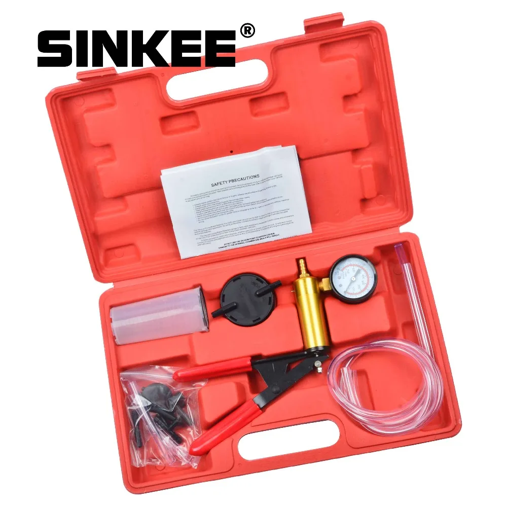  Hand Held Brake Bleeder Tester Set Bleed Kit Vacuum Pump Car Motorbike Bleeding SK1269