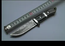 Sk018 дамаск ножи открытый выживания дамасской стали охотничьи ножи бык рогом ручка amry нож дамасская сталь