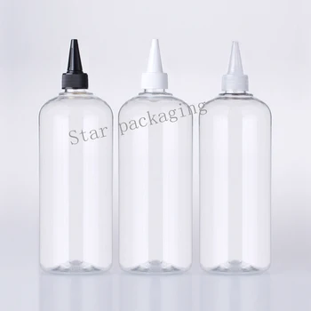 

12pcs/lot 400ml Cosmetic Bottles with Round Shoulder And Pointed Cap Heathy PET Sample Dispenser Dropper Capacity