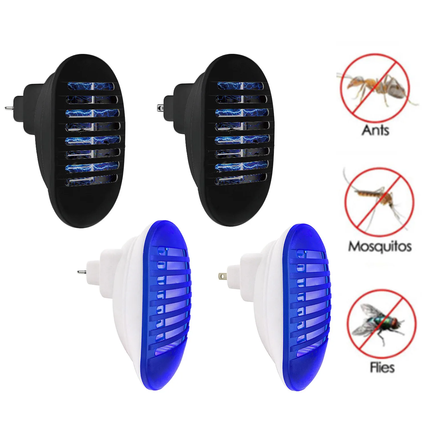 Behogar Electric LED Night Light Bug Zapper Light Bulb Mosquito