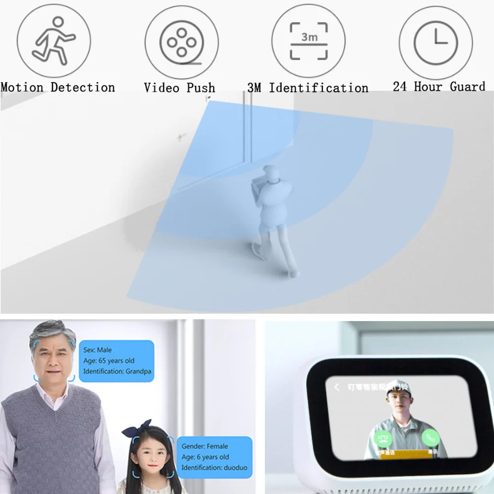 Xiaomi Zero Smart Wifi видео дверной звонок AI распознавание лица 720P инфракрасный дверной звонок Домофон удаленный запись домашний мониторинг безопасности