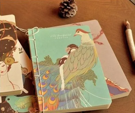 

Hot selling casual style cute promotion kawaii novelty.new arrival fashion cute retro Flowers series diary book.180pages.diy fu