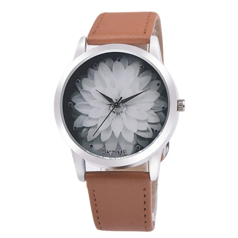 

Women Watch Bracelets Reloje Mujer 2018 Fashion Flower Leather Analog Quartz Vogue Wrist Watch Watches Clock Relogio Feminino B5