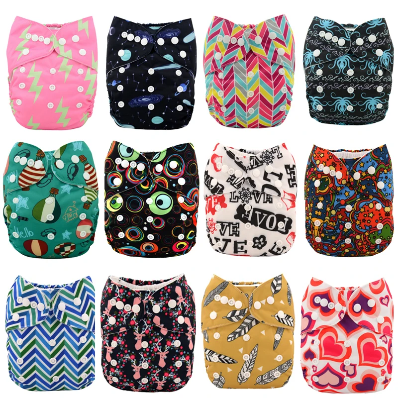 Superdry Reusable Baby Diapers Modern Cloth Nappies Pocket Diaper One Size For Newborn To 17kgs