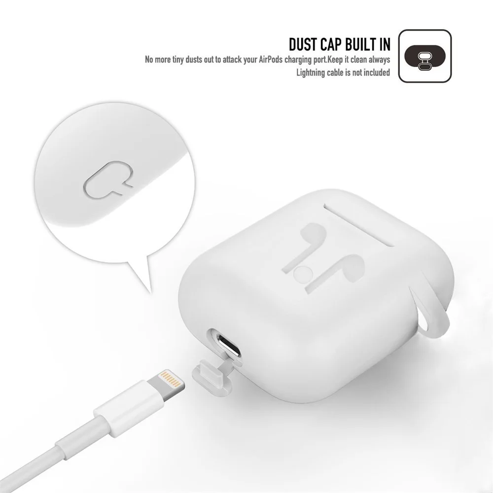 Силиконовый чехол Smochm для Airpods противоударный Bluetooth беспроводной защита