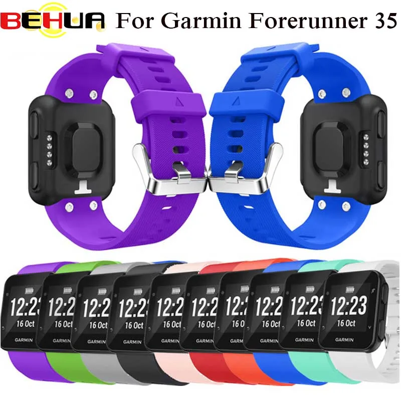 

22 colours Silicone Strap Replaceable Watch band Wrist strap wristband Sport bracelet for Garmin Forerunner 35 smart Watch band