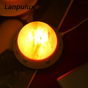 

Lanpulux Lava Lamp UFO Shape Unique Design Salt Night Light USB Charging Eye Protective Bedside Lights Dimmable Decor Luminaria