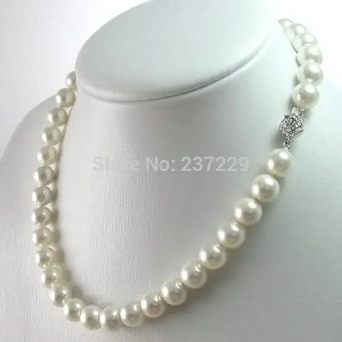 

Wholesale price ^^^^8mm AAA+ White South Sea Shell Pearl Necklace 18