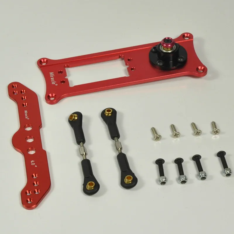 Aluminum Alloy RC Hobby Servo Rudder Mount Rudder Tray Set with 4in