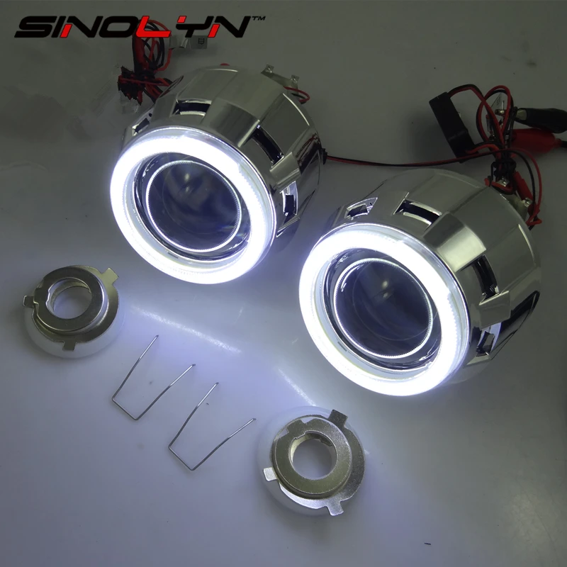 Prix pour Car Styling Automobiles LHD/RHD Rénovation MH1 2.5 pouce COB LED ange Yeux Halo HID bi-xénon Objectif Du Projecteur Phare Kit H4 H7 Prix pour Car Styling Automobiles LHD/RHD Rénovation MH1 2.5 pouce COB LED ange Yeux Halo HID bi-xénon Objectif Du Projecteur Phare Kit H4 H7