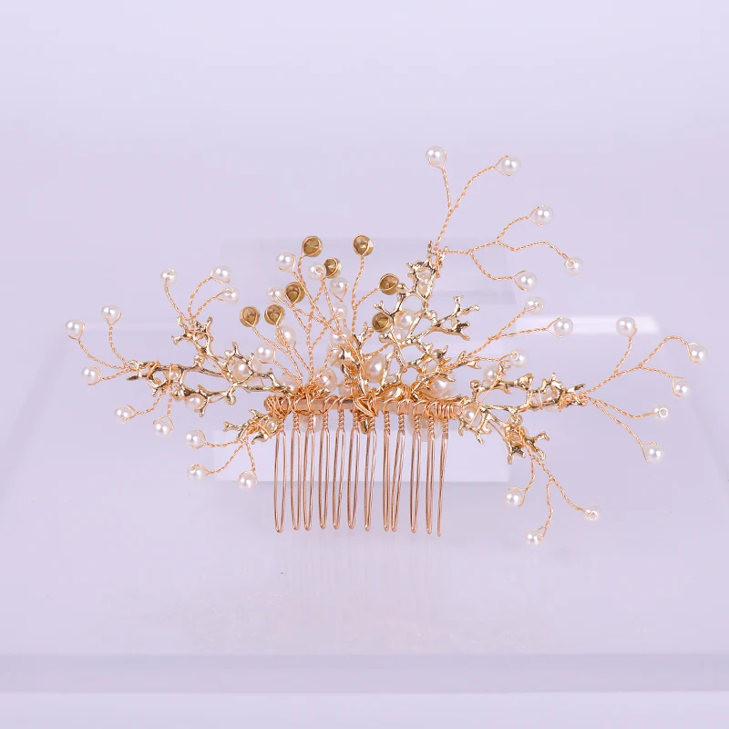 Gold Color Hair Combs (3)