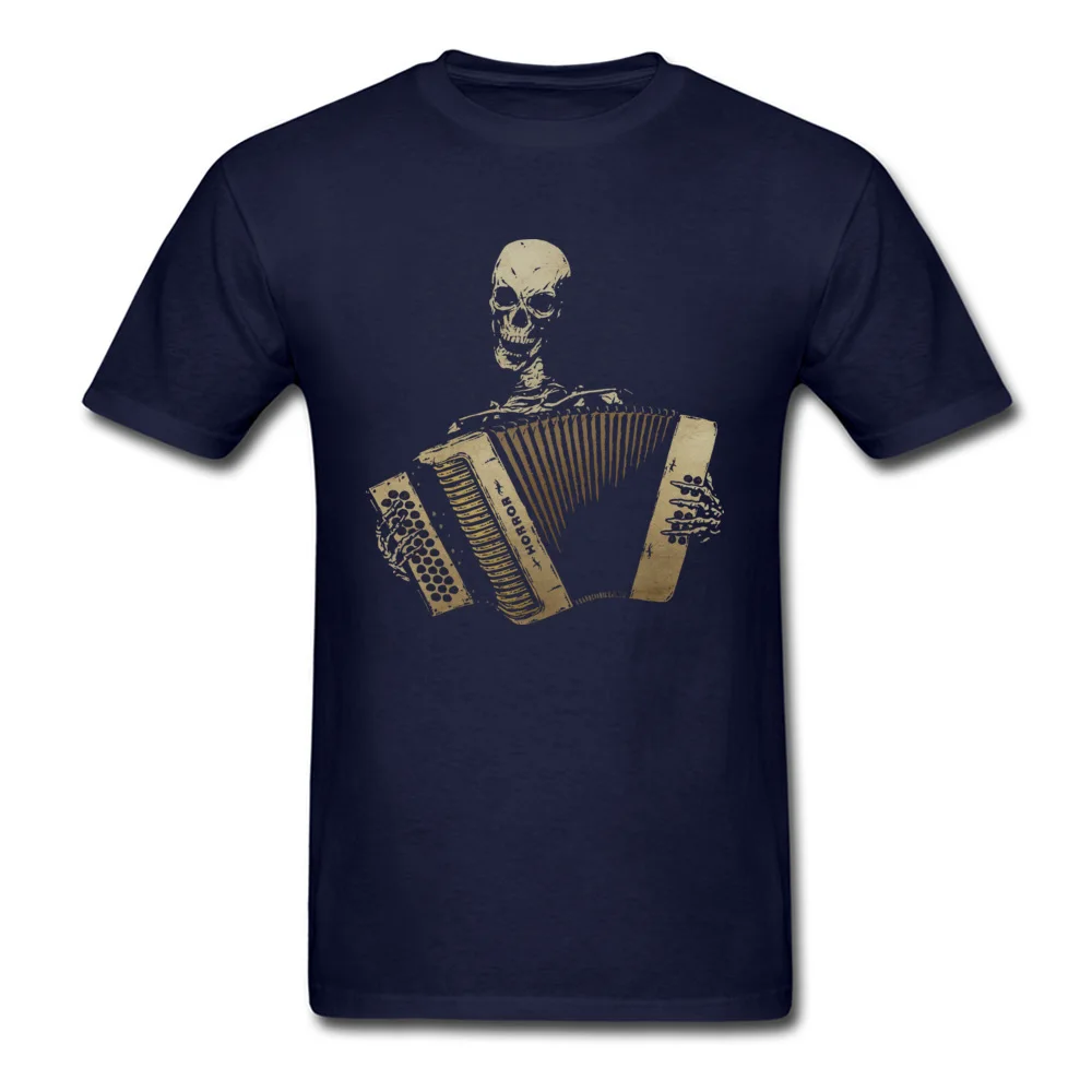 Custom T Shirts Graphic O Neck The Piano Accordion Blues 100% Cotton Men Tops Tees Slim Fit Short Sleeve Tee-Shirts The Piano Accordion Blues navy