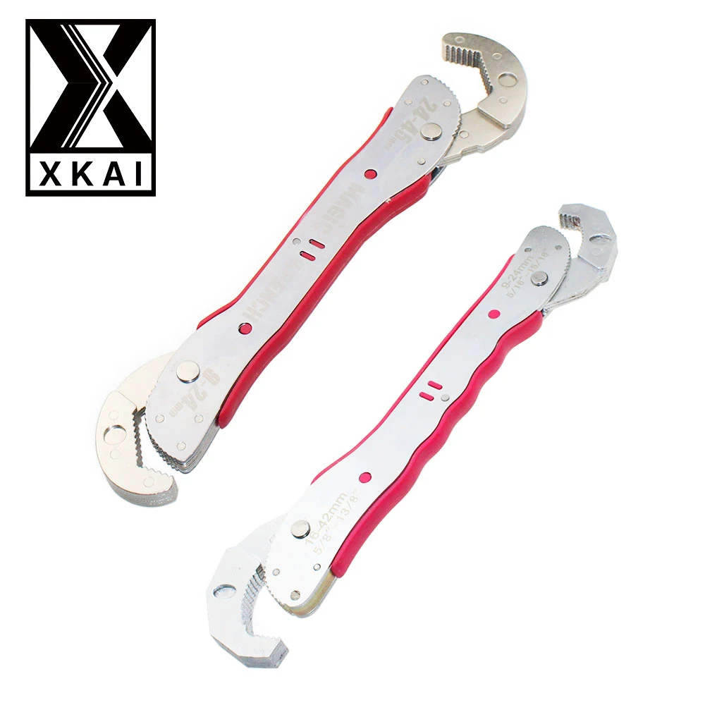 

Double Head Magic Wrench 9-42mm / 9-45mm Universal Adjustable Key Spanners Multitool For Hex Triangle Four Corners Nut Bolt