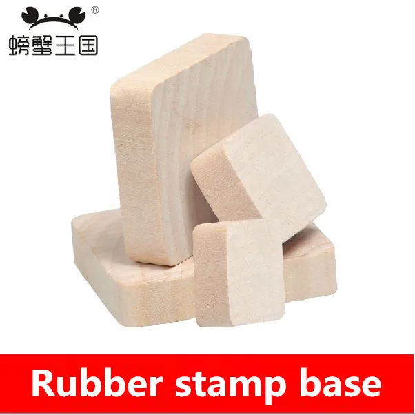 diy rubber stamp base,wood suare base ,square stamp handle