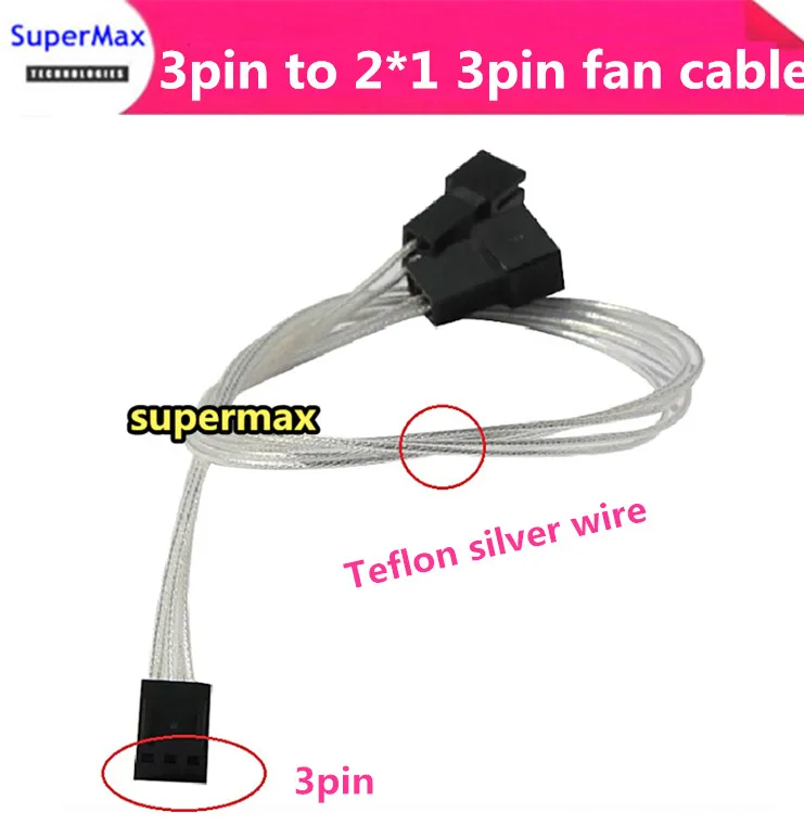 High Quality Fan Connector 3 Pin Female to Pin Male PC Fan Power