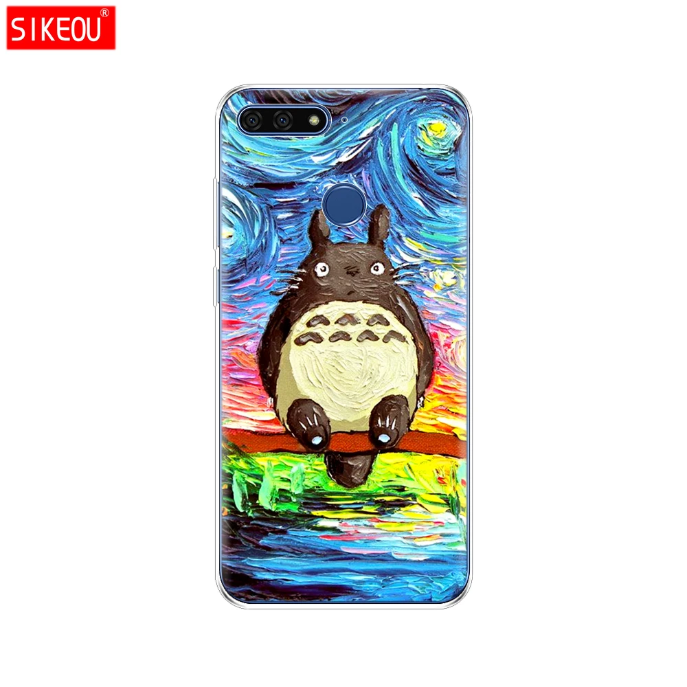 Силиконовый чехол для телефона Huawei Honor 7A PRO 7C Y5 Y6 Y7 Y9 2017 2018 Prime Van Gogh Starry Night|Бамперы| |