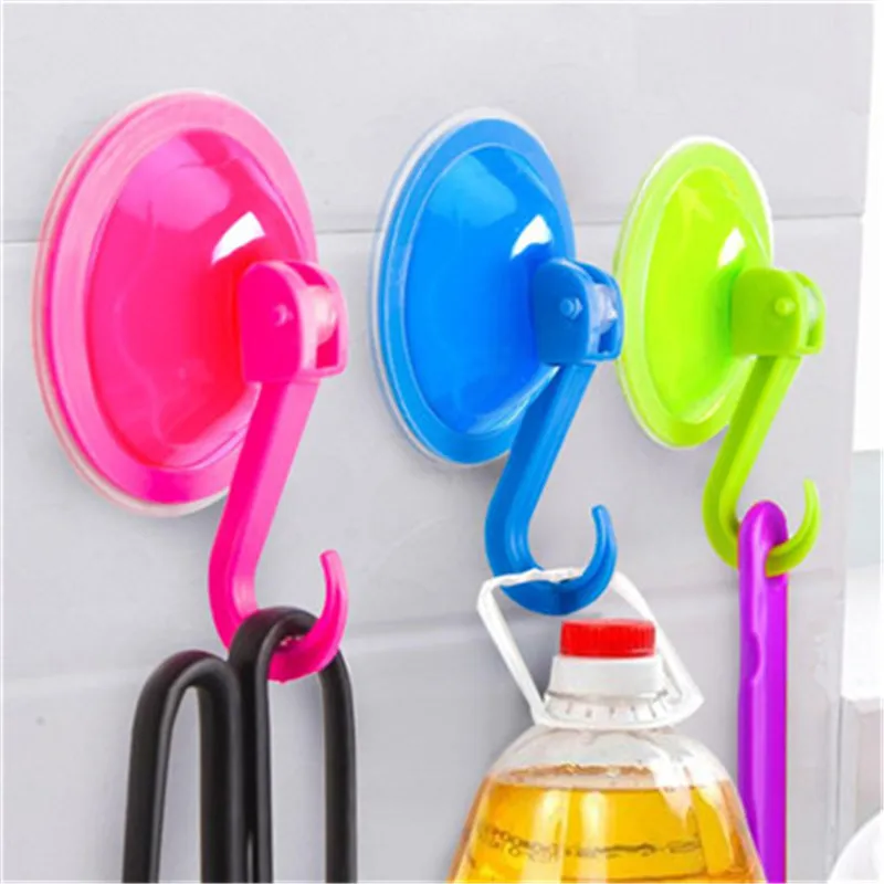 

Clothes shower cap bags storage rack Oversized Powerful Vacuum Suction Free Seamless Nail Hook House Kitchen Pot Pan Hanger 2019