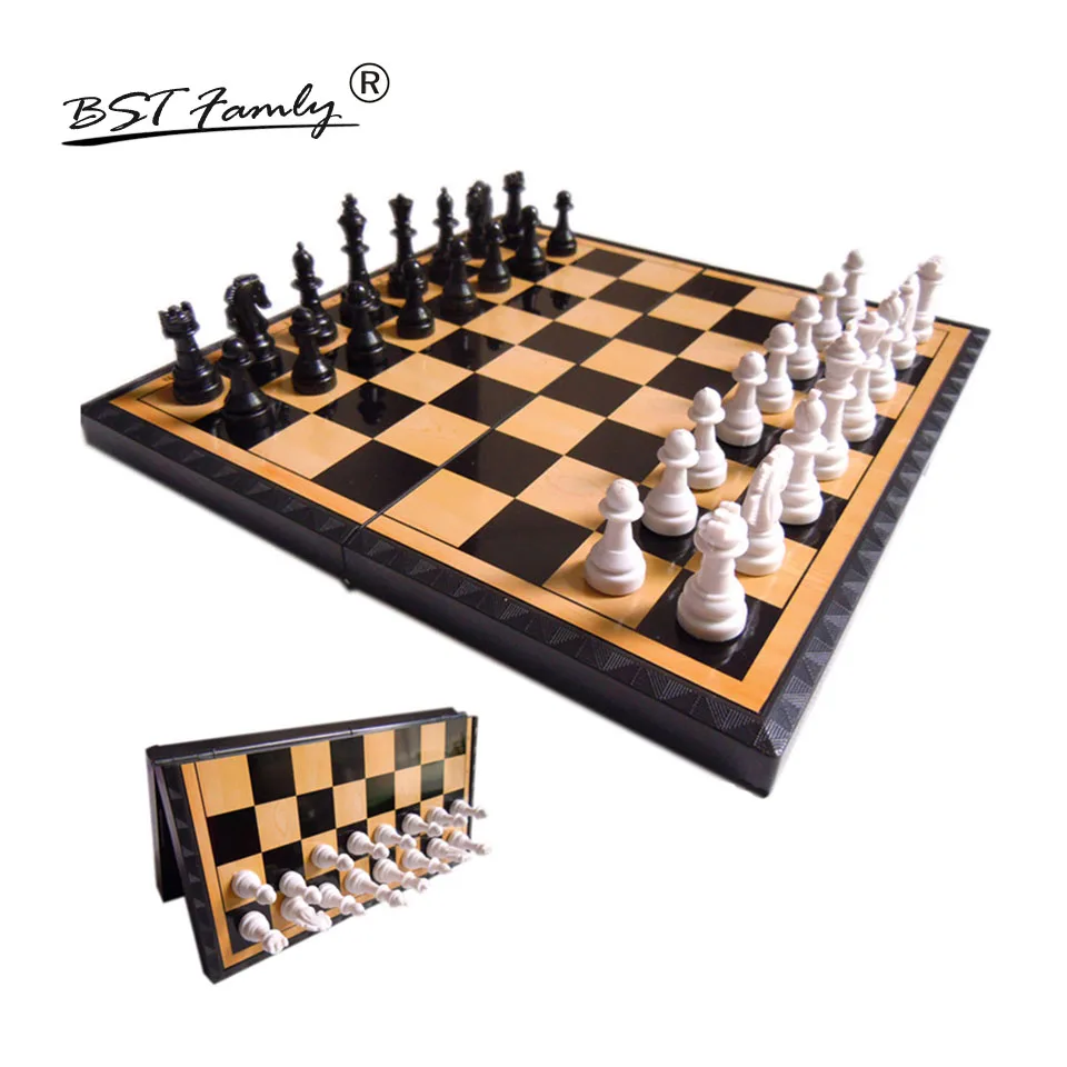 BSTFAMLY чессман пластиковые шахматы международных шахматы магнитные пластиковые шахматы части складной Шахматная King высота 40 мм I27