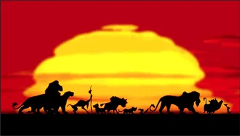 

7x5FT Sunrise Lion King Parade Custom Photo Studio Backdrops Backgrounds Vinyl 220cm x 150cm