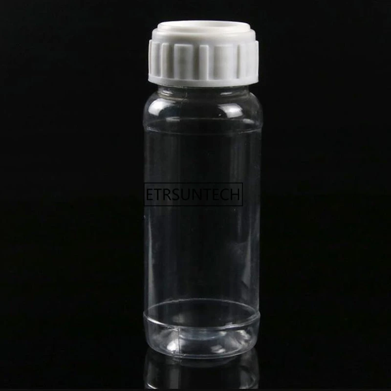 100 мл прозрачный пластиковый лабораторный химический агент бутылка образец реагент чехол для хранения жидкости бутылка F1854