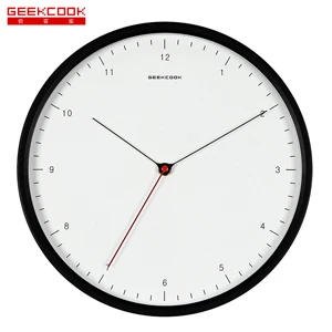 Креативные настенные часы в скандинавском стиле, металлические минималистичные черно-белые бесшумные простые современные настенные часы в скандинавском стиле C5T084 - Цвет: B