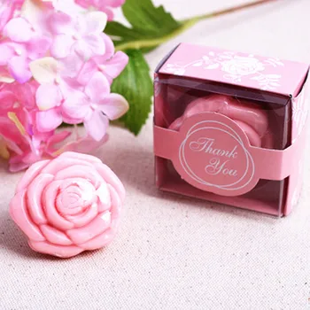 

10pcs/lot Creative Mini Little Rose Soap Wedding Gifts for Guest Party Favors Handmade Soap Valentine's Day Gift Party Supplies