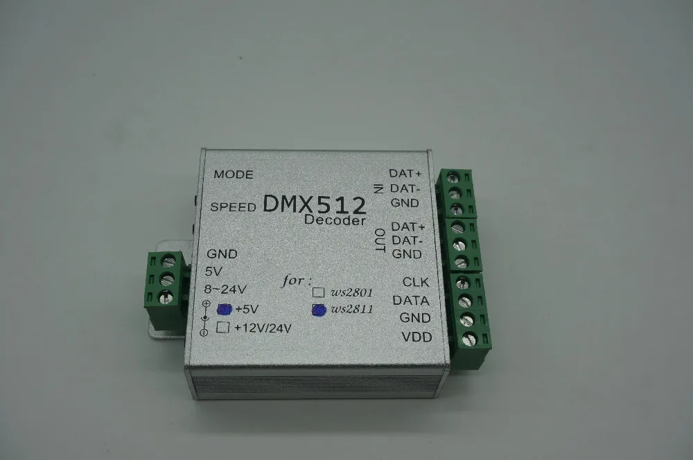 Новый DMX к WS2811 LED SPI конвертер 512 Выход max170 5 В Пиксели контроллер