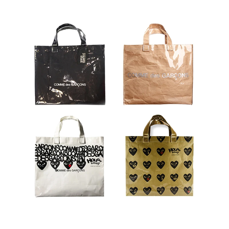 Vintage Kraft Paper Shopping Bag PVC Clear Double Transparent Bag Waterproof Causal Tote Shoulder Bag Messenger handbag Vintage Kraft Paper Shopping Bag PVC Clear Double Transparent Bag Waterproof Causal Tote Shoulder Bag Messenger handbag