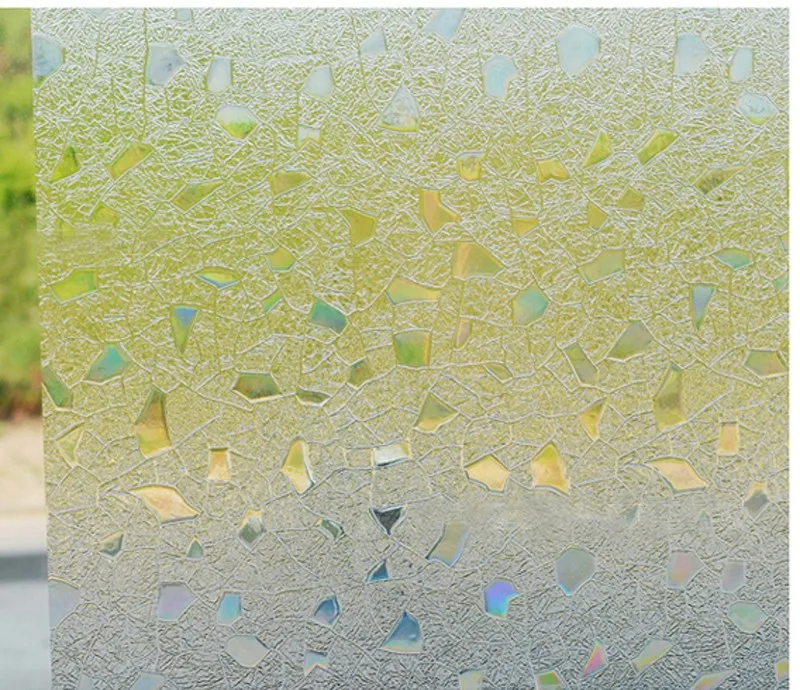 3D статического цепляться Высокое качество декоративные витражная плёнка на стекла, окна конфиденциальности Стекло Наклейки 60 см X 100 см