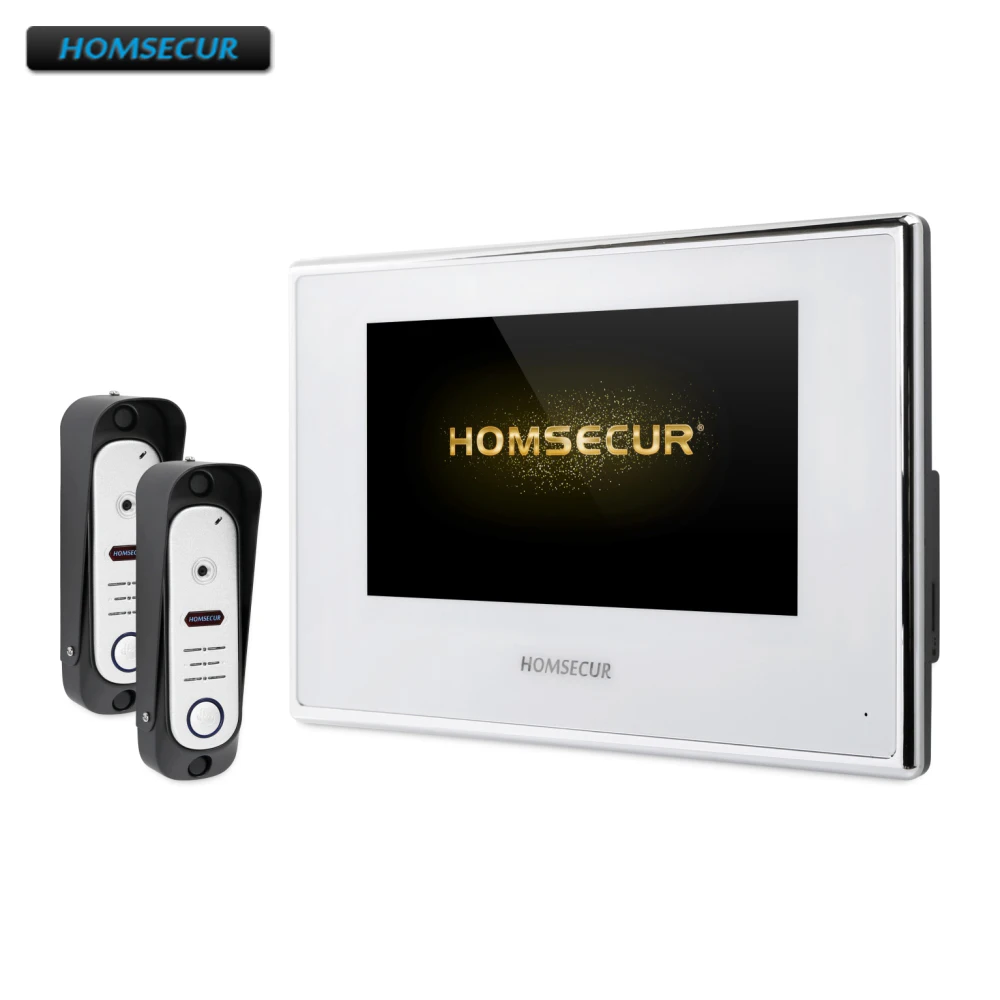 

HOMSECUR 4 Wire Video Door Entry Security Intercom with Call Transfer BC051HD-S+BM718HD-W