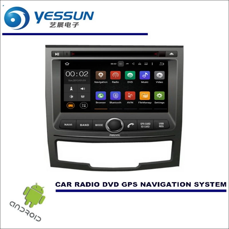 

YESSUN Car Multimedia Navigation System For SsangYong Korando 2010~2014 CD DVD GPS Player Navi Radio Stereo BT Wince / Android