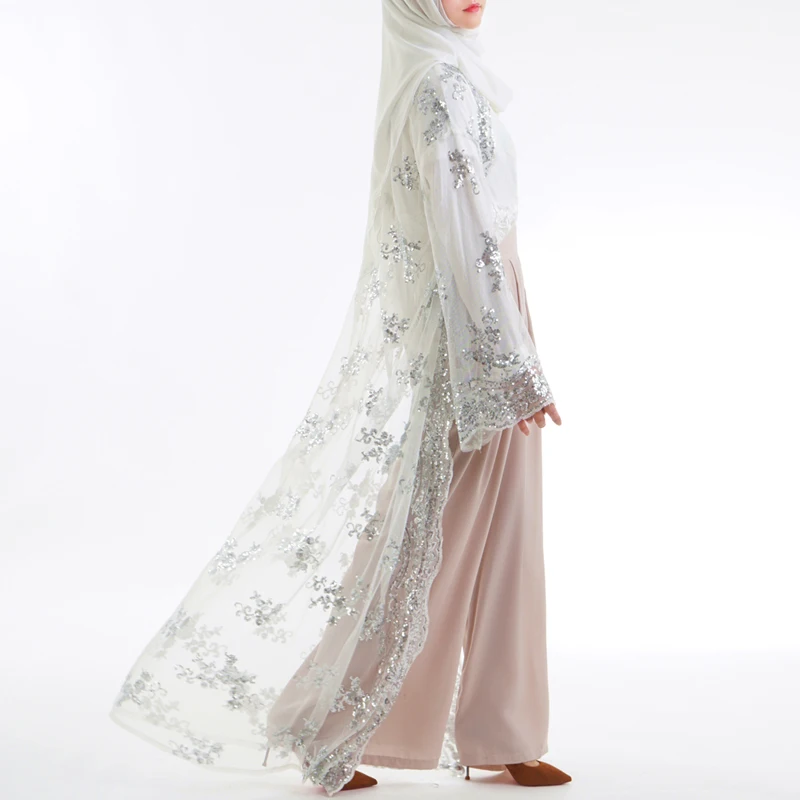 MISSJOY/мусульманское платье с пайетками abayas, арабское макси платье, кардиган с вышивкой, роскошное ночное белье вечерние женские мусульманская одежда для Дубай, платье