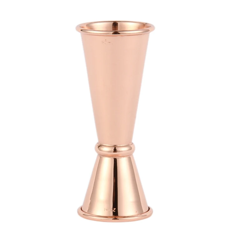 Copper Plated Stainless Steel 25ml 50ml Measuring Cup Jigger