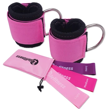 

Ankle Straps for Cable Machine with Resistance Bands Adjustable D-Ring Leg Weight for Weightlifting Workout Legs Glute Exercises