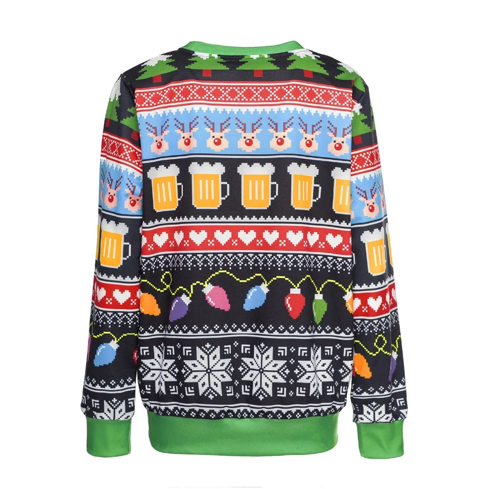 Fashion women/Men long sleeve sweatshirts 2018 women christmas season pullovers hoodies D507 Fashion women/Men long sleeve sweatshirts 2018 women christmas season pullovers hoodies D507