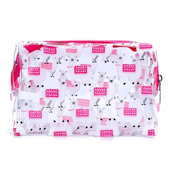

Cute Clear Transparent Plastic PVC Travel Makeup Cosmetic Toiletry Zip Bag Pouch