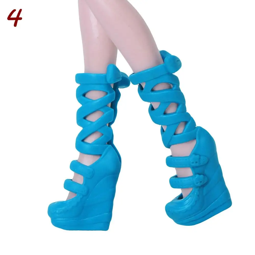 1 пара модной обуви; босоножки на высоком каблуке в смешанном стиле; обувь; аксессуары для куклы Monster high для куклы Ever After - Цвет: 4