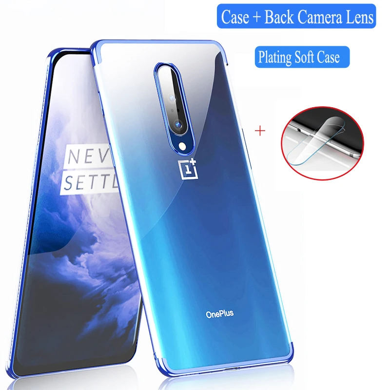 

Phone Case For Oneplus 7 Pro Case Plating TPU Cover For One Plus 7 Oneplus7 6T 6 Transparent Soft Clear Silicone Cover Cases