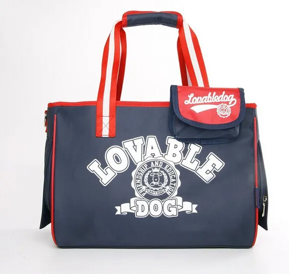 Перевозчик для собак синий красный Америка стиль домашних животных дорожные сумки с Сумка для еды для ценки, маленькие животные для йоркширских терьеров и чихуа-Хуа