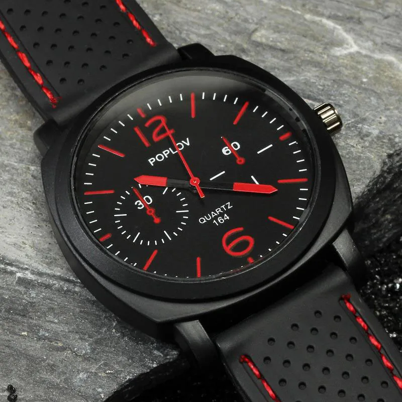 

Fashion watch Men Quartz Wrist Watches with Silicone watchband Strap 24-hour Display Sports Wristwatch Boys Clock Watchs VL
