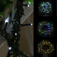 MUQGEW потрясающее освещение сказочные огни 100 светодиодный ротанговый освещение от солнечной батареи лампы солнечные струнные огни Рождественский праздничный садовый декор
