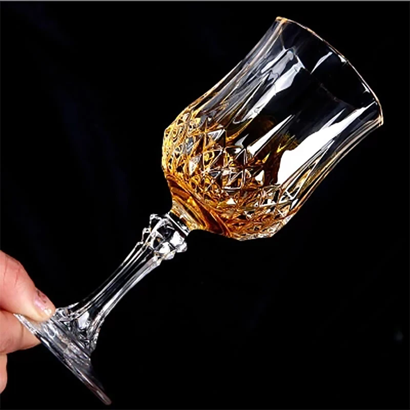 Прозрачный бокал для вина с алмазными гранями, декоративный бокал для красного вина, шампанского, бренди, бокал для вина, посуда для напитков, чашка для водки