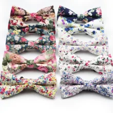Gravata borboleta de algodão macio gravata borboleta floral gravata borboleta flexível gravata borboleta teste padrão decorativo paisley laços de flores
