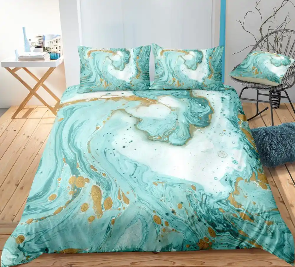 Bedding Set Queen Marble Black Gray White Bedspread Natural Stone Queen Marble Black Gray White Bedspread
